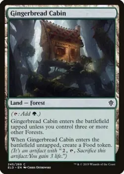 GINGERBREAD CABIN X 4 N/M- THRONE OF ELDRAINE MAGIC THE GATHERING - Image 1