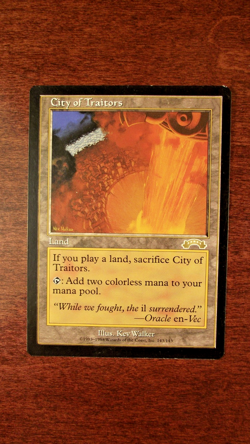 City of Traitors - MP Moderately Played, Exodus, English, MTG Magic Vintage - Image 1