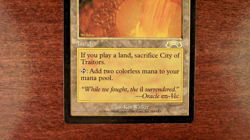 City of Traitors - MP Moderately Played, Exodus, English, MTG Magic Vintage - Image 3