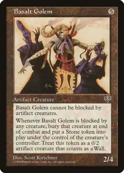 Mirage Basalt Golem MTG Magic the Gathering NM - Image 1