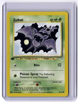Zubat 59/64 Common 1st Edition NM Pokemon Neo Revelation - Image 1