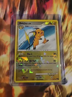 Pokemon TCG Raichu POP Series Promos 9 3/17 Rare Cracked Ice Holo - Image 1