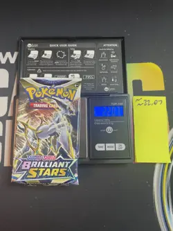 22.07g VERY HEAVY Brilliant Stars Pokemon Sealed Booster Pack New - Image 1
