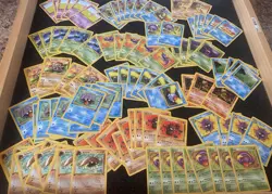 Pokemon Fossil 1st Edition HUGE LOT OF (97) ALL MINT NEVER PLAYED-GOLBAT-ZUBAT + - Image 1