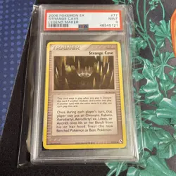 2006 Pokemon EX Legend Maker Strange Cave 77/92 PSA 9 Mint - Image 1