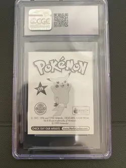 1998 Topps Merlin Nintendo Pokemon Stickers Hitmonlee 176 LP - CGC 8 - Image 2