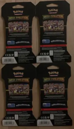 🔥 Pokemon TCG Mega Evolution 🔥 Sleeved Booster Packs Complete Pack Art (4) - Image 2