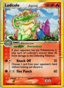 Pokemon TCG Ludicolo 6/100 Crystal Guardians Holo D - Image 1
