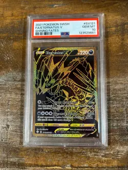 POKEMON 2021 Shining Fates Full Art ETERNATUS V SWSH #SV121 PSA 10 Gem Mint RARE - Image 1