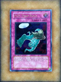 Yugioh D.D. Trap Hole CRV-EN057 Ultimate Rare 1st Ed LP - Image 1