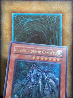 Yugioh Cosmic Horror Gangi'el POTD-EN029 Ultimate Rare FOIL SHIFT MISPRINT VLP - Image 3