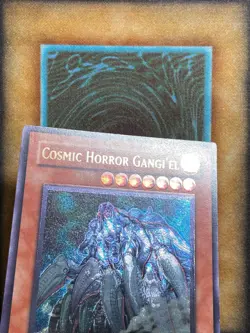 Yugioh Cosmic Horror Gangi'el POTD-EN029 Ultimate Rare FOIL SHIFT MISPRINT VLP - Image 4