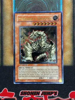 Yugioh Megarock Dragon TLM-EN015 Ultimate Rare 1st Ed LP - Image 1