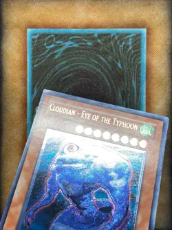 Yugioh Cloudian - Eye of the Typhoon GLAS-EN005 Ultimate Rare 1st Ed LP - Image 2