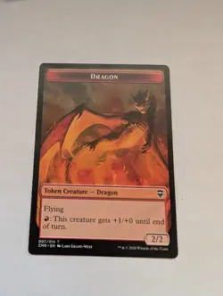 MTG Commander Legends Dragon Token Card 007/014 - Image 1