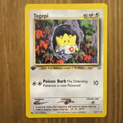 Pokemon TCG - Togepi - Neo Genesis - 1st Edition Uncommon Card 51/111- Near Mint - Image 1