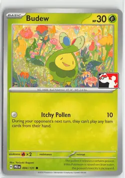 Pokemon Prize Pack Series Cards Stamped Common #004/131 Budew - Image 1