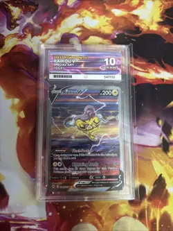Pokemon Crown Zenith Raikou v Full Art Ultra Rare Card GG41/GG70 Ace 10 Graded - Image 1