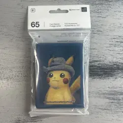 ⭐SHIPS TODAY⭐ Pokemon x Van Gogh Museum Pikachu w Felt Hat Card Sleeves Sealed - Image 1