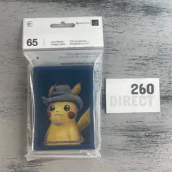 ⭐SHIPS TODAY⭐ Pokemon x Van Gogh Museum Pikachu w Felt Hat Card Sleeves Sealed - Image 2