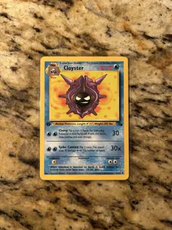 Cloyster 32/62 Fossil 1st edition *Rare* Pokemon Card TCG Non Holo LP Vintage - Image 1
