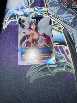 Riftbound Ahri Nine Tailed Fox Legend English card 255/298 Prerelease Promo - Image 1