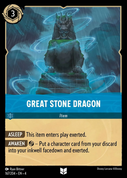 Great Stone Dragon #167 Uncommon | Lorcana: Ursula's Return Card - Image 1