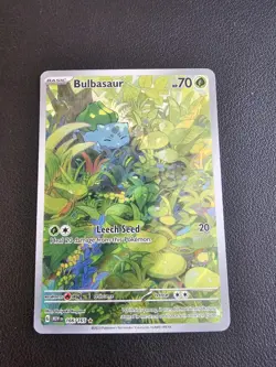 Pokemon TCG Bulbasaur 151 Illustration Rare Card 166/165 PSA 10 - Image 1