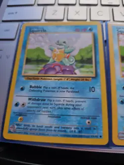 Pokemon Card - 1st Edition Squirtle - Base Set (Shadowless) 63/102 LP (4 pack) - Image 2