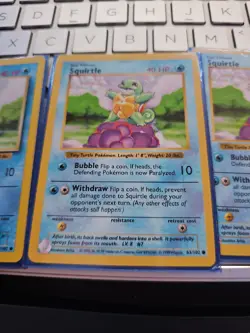 Pokemon Card - 1st Edition Squirtle - Base Set (Shadowless) 63/102 LP (4 pack) - Image 3