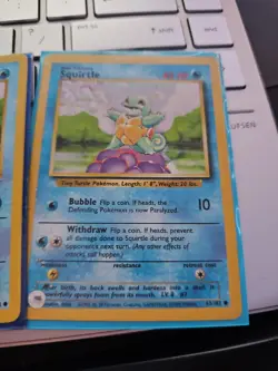 Pokemon Card - 1st Edition Squirtle - Base Set (Shadowless) 63/102 LP (4 pack) - Image 5