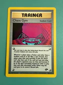 Trainer: Chaos Gym (102/132) Gym Challenge Regular Pokemon TCG card - Image 1