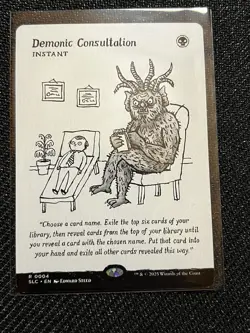 MtG DEMONIC CONSULTATION Secret Lair Encyclopedia Single Card Magic NM - Image 1
