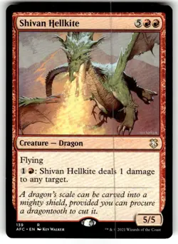 Shivan Hellkite Commander: Adventures in the Forgotten Realms Regular MTG NM - Image 1