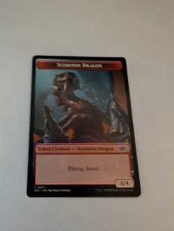 Scorpion Dragon Token Outlaws of Thunder Junction Regular MTG NM - Image 1