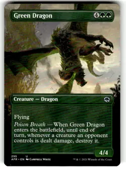 Green Dragon (Borderless) Adventures in the Forgotten Realms Regular MTG - Image 1