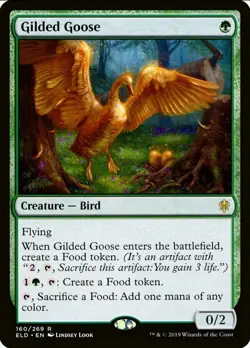 X 1 Gilded Goose NM-M Throne of Eldraine 160 MTG Magic The Gathering - Image 1