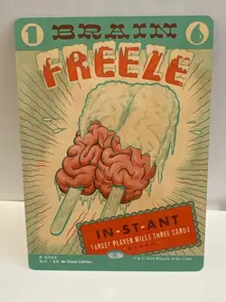 Brain Freeze Borderless MTG Encyclopedia of Magic Near Mint Regular - Image 1