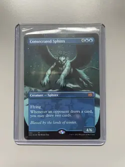 MTG Double Masters 2022 Consecrated Sphinx #345 Foil Borderless Mythic 2x2 - Image 1