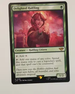 Mtg Lord Of The Rings Delighted Halfling NM - Image 1
