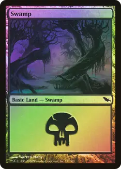 MTG FOIL Swamp 291 - Shadowmoor #291 - Image 1
