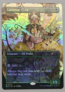 MTG Secret Lair Encyclopedia of Magic 0039 Llanowar Elves Halo Foil Chase - Image 1