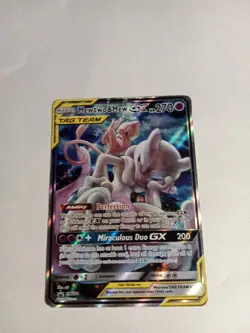 Pokemon Mewtwo and Mew GX SM191 Promo Tag Team 2019 - Image 1