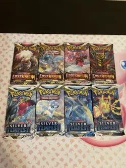 Pokemon TCG Lost Origin & Silver Tempest Booster Pack (Lot of 8, 4 Each) Sealed - Image 1