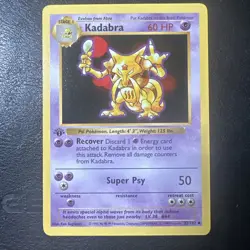 Kadabra 1st Edition Base Set 32/102 WOTC Vintage Pokemon 1999 Uncommon - Image 1
