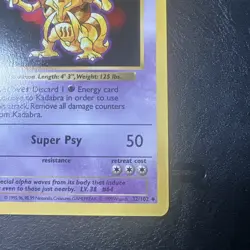 Kadabra 1st Edition Base Set 32/102 WOTC Vintage Pokemon 1999 Uncommon - Image 5