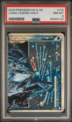 Pokemon Lugia Legend 114/123 (Bottom) PSA 8 NM-MT Heartgold & Soulsilver H Holo - Image 1
