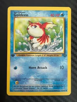 Pokemon TCG Goldeen Jungle 53/64 Regular 1999 1st Edition LP - Image 1