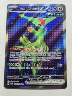 Pokemon TCG Temporal Forces Iron Leaves EX 186/162 Full Art Ultra Rare - Image 1