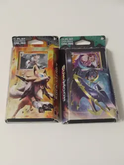 Pokemon Sealed Lunala Hidden Moon Theme Deck/Lycanroc Rock Steady Theme Decks - Image 1
